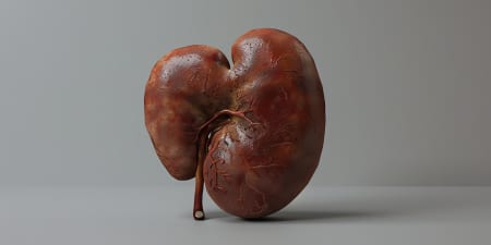 A pair of severely damaged kidneys.