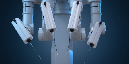 A robotic arm used in reconstructive surgery.