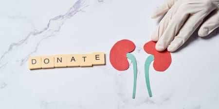 Picture illustration promoting to donate kidney.