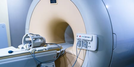 A MRI scan machine for diagnosing kidney cancer.