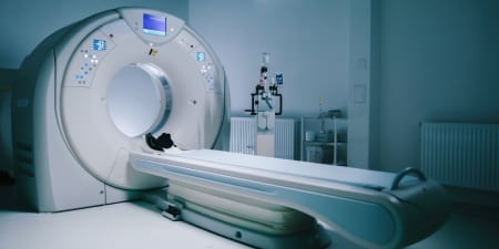 MRI scan to diagnose prostate cancer.