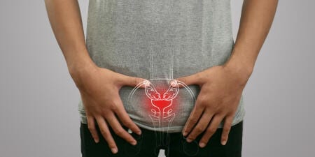 A male patient suffering from prostate cancer.