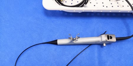 A surgical cystoscope.