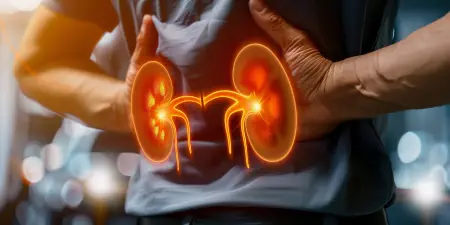 A patient in pain due to kidney non-functionality.
