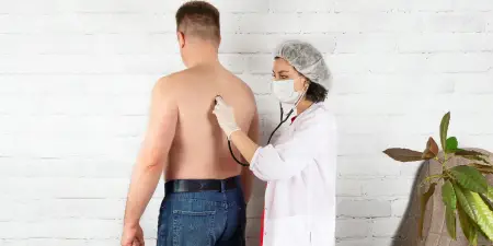 Physical examination done for a patient.