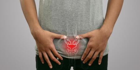 A male patient suffering from prostate cancer.