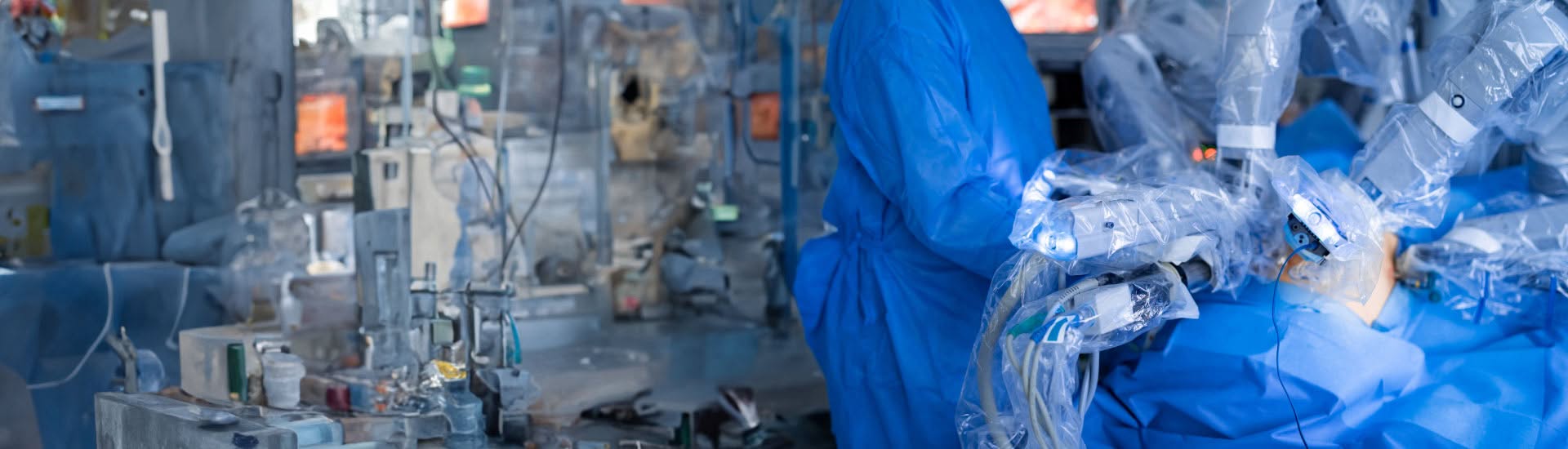 A team of urologist performing a prostate surgery.